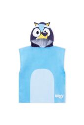 Bluey 3D Towel Beach Hooded Poncho Towel in Blue - thumbnail 1