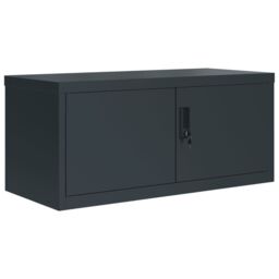 Berkfield Home File Cabinet Anthracite 90x40x130 cm Steel in Black - Size: 90 x 40 x 130 cm - thumbnail 3