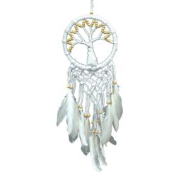 KDMD Tree of Life Dreamcatcher - Pure & Natural 16cm in White - thumbnail 4