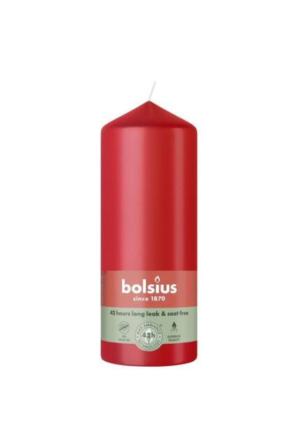 KDMD Delicate Red Bolsius Pillar Candle 150 x 58mm 2 Pack - image 1
