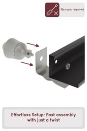 Home Discount Fire Vida Fire Fender Fireplace Surround Adjustable 830 - 1440 mm in Black - thumbnail 5