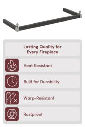 Home Discount Fire Vida Fire Fender Fireplace Surround Adjustable 830 - 1440 mm in Black - thumbnail 4