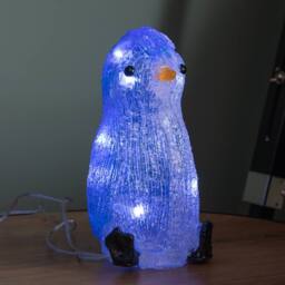 Samuel Alexander 23cm Set of 3 Light up Acrylic Christmas Penguins with 30 Ice White LEDs - thumbnail 7