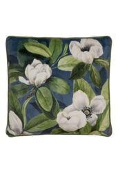 Soiree 'Alaya' Velvet Filled Cushion in Teal - Size: 43 cm x 43 cm