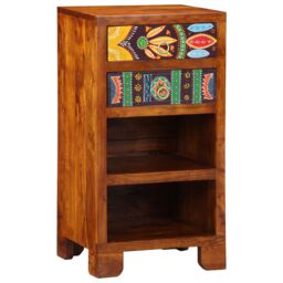 Berkfield Home Telephone Stand Honey Brown 40x35x75 cm Solid Wood Acacia - Size: 40 x 35 x 75 cm - thumbnail 1