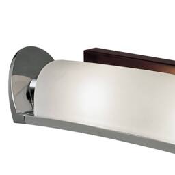 Netlighting Zira Wall Lamp 2 Light G9 Polished ChromeFrosted White GlassWenge in Grey - thumbnail 6