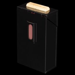 Valiant Fireside Firelighter Pellet & Match Storage Organiser Box Set - Metal Gloss Lacquer Finish in Black - thumbnail 2