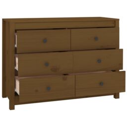 Berkfield Home Side Cabinet Honey Brown 100x40x72 cm Solid Wood Pine - Size: 100 x 40 x 72 cm - thumbnail 3