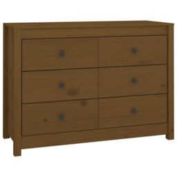 Berkfield Home Side Cabinet Honey Brown 100x40x72 cm Solid Wood Pine - Size: 100 x 40 x 72 cm - thumbnail 2
