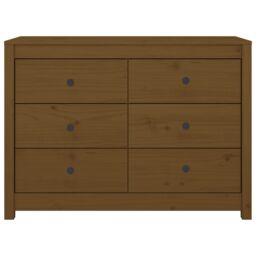 Berkfield Home Side Cabinet Honey Brown 100x40x72 cm Solid Wood Pine - Size: 100 x 40 x 72 cm - thumbnail 4