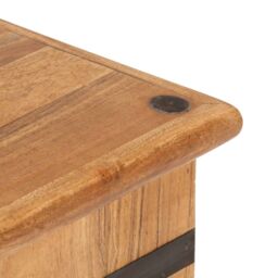 Berkfield Home Chest 90x40x40 cm Solid Acacia Wood in Brown - Size: 90 x 40 x 40 cm - thumbnail 5