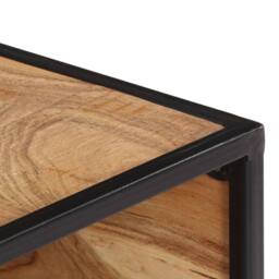 Berkfield Home Coffee Table 70x70x32 cm Solid Acacia Wood in Brown - Size: 70 x 70 x 32 cm - thumbnail 5