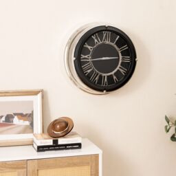 Costway 14 Inch Silent Wall Clock Non-Ticking Large Decorative Modern Wall Clock in Black - thumbnail 3