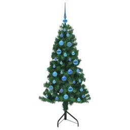 Berkfield Home Corner Artificial Christmas Tree Green 150 cm PVC & Metal - thumbnail 4