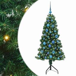 Berkfield Home Corner Artificial Christmas Tree Green 150 cm PVC & Metal - thumbnail 2