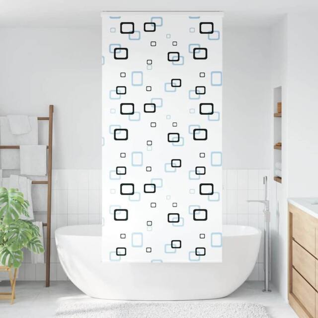 Berkfield Home Shower Roller Blind with Cassette 110x240 cm Fabric Width 106 cm in White - image 1