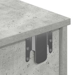 Berkfield Home Wall Shelf with Drawers Concrete Grey 60x25x15 cm Engineered Wood - Size: 60 x 25 x 15 cm - thumbnail 9