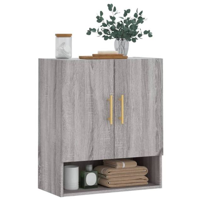Berkfield Home Wall Cabinet Grey Sonoma 60x31x70 cm Engineered Wood - Size: 60 x 31 x 70 cm - image 1