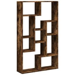 Berkfield Home Durable Bookcase Smoked Oak 72x20x120 cm Engineered Wood in Brown - Size: 72 x 20 x 120 cm - thumbnail 7