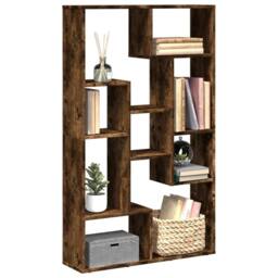 Berkfield Home Durable Bookcase Smoked Oak 72x20x120 cm Engineered Wood in Brown - Size: 72 x 20 x 120 cm - thumbnail 2