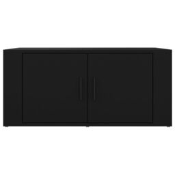 Berkfield Home Coffee Table Black 80x50x36 cm Engineered Wood - Size: 80 x 50 x 36 cm - thumbnail 5