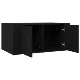 Berkfield Home Coffee Table Black 80x50x36 cm Engineered Wood - Size: 80 x 50 x 36 cm - thumbnail 6