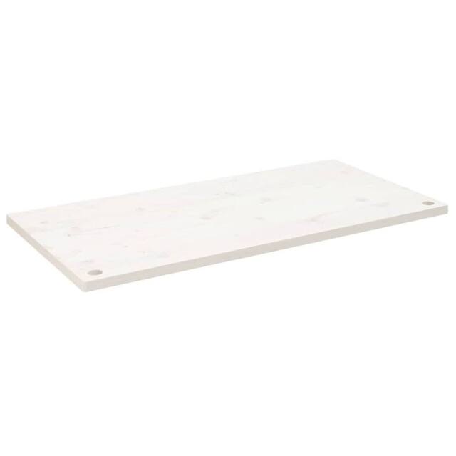 Berkfield Home Desk Top White 110x60x2.5 cm Solid Wood Pine - image 1