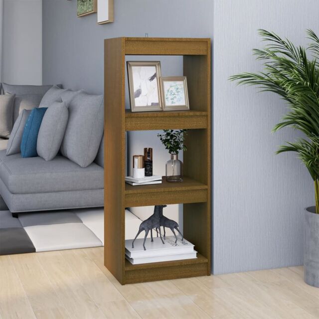 Berkfield Home Book Cabinet/Room Divider Honey Brown 40x30x103.5 cm Pinewood - image 1