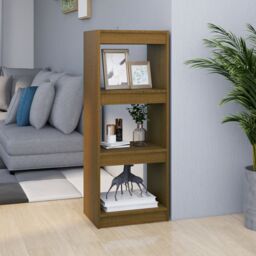 Berkfield Home Book Cabinet/Room Divider Honey Brown 40x30x103.5 cm Pinewood - thumbnail 1