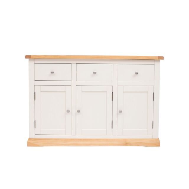 Cabinet Bits Trevi Off-White 3 Drawer 3 Door Sideboard Chrome Knob - image 1