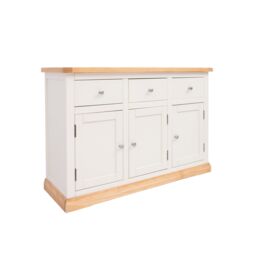 Cabinet Bits Trevi Off-White 3 Drawer 3 Door Sideboard Chrome Knob - thumbnail 2