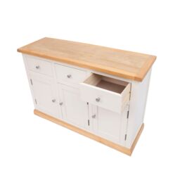 Cabinet Bits Trevi Off-White 3 Drawer 3 Door Sideboard Chrome Knob - thumbnail 5