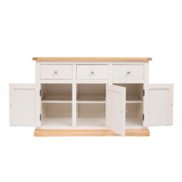 Cabinet Bits Trevi Off-White 3 Drawer 3 Door Sideboard Chrome Knob - thumbnail 4