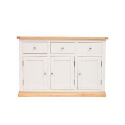 Cabinet Bits Trevi Off-White 3 Drawer 3 Door Sideboard Chrome Knob - thumbnail 1
