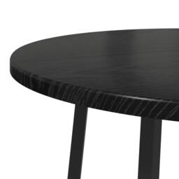 Berkfield Home Side Table Set of 2 - Black Oak Engineered Wood & Metal - thumbnail 7