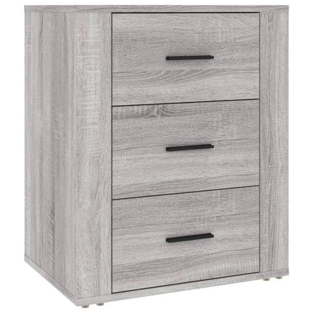 Berkfield Home Bedside Cabinet Grey Sonoma 50x36x60 cm Engineered Wood - Size: 50 x 36 x 60 cm - image 1