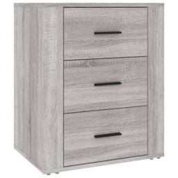 Berkfield Home Bedside Cabinet Grey Sonoma 50x36x60 cm Engineered Wood - Size: 50 x 36 x 60 cm - thumbnail 1