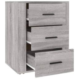 Berkfield Home Bedside Cabinet Grey Sonoma 50x36x60 cm Engineered Wood - Size: 50 x 36 x 60 cm - thumbnail 7