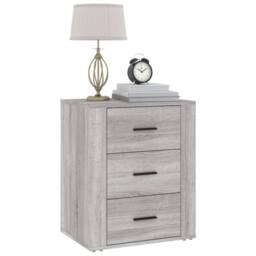 Berkfield Home Bedside Cabinet Grey Sonoma 50x36x60 cm Engineered Wood - Size: 50 x 36 x 60 cm - thumbnail 4