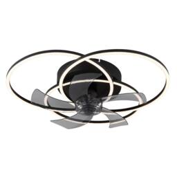 Netlighting Alia Ceiling Fan Black 7 Blade 3x LED Dimmable 3000-6500K Remote - thumbnail 1