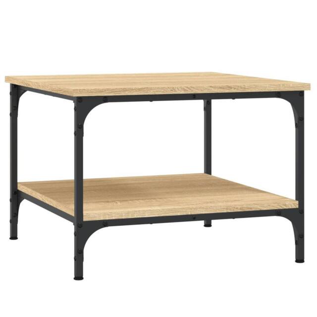 Berkfield Home Coffee Table Sonoma Oak 55x55x40 cm Engineered Wood in Light Brown - Size: 55 x 55 x 40 cm - image 1
