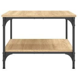 Berkfield Home Coffee Table Sonoma Oak 55x55x40 cm Engineered Wood in Light Brown - Size: 55 x 55 x 40 cm - thumbnail 6