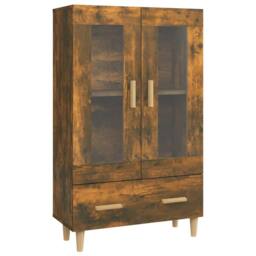 Berkfield Home Highboard Smoked Oak 70x31x115 cm Engineered Wood in Brown - Size: 70 x 31 x 115 cm - thumbnail 3