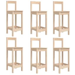 Berkfield Home 7 Piece Garden Bar Set Solid Wood Pine in Brown - thumbnail 6