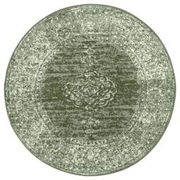 THE RUGS Designer Velours Rug Méridional Oriental Look Synthetic Rug Runner in Green - Size: 235 cm x 320 cm - thumbnail 2