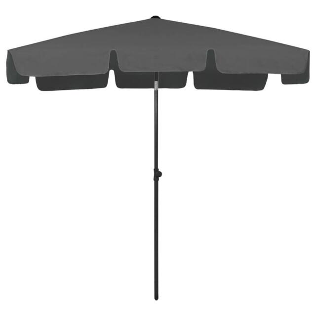 Berkfield Home Beach Umbrella Anthracite 200x125 cm in Dark Grey - image 1