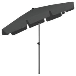 Berkfield Home Beach Umbrella Anthracite 200x125 cm in Dark Grey - thumbnail 4