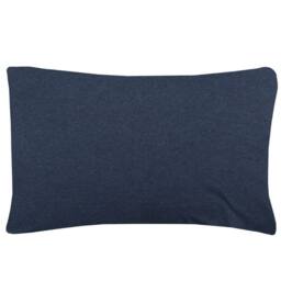 Smart Living Jersey Melange Polycotton Luxury Fitted Bedsheet or Pillowcase Pair in Dark Blue - Size: Standard Pillow Case - thumbnail 1