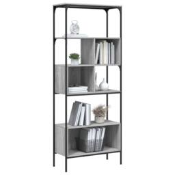 Berkfield Home Bookcase 5-Tier Grey Sonoma 76x33x188.5 cm Engineered Wood - thumbnail 4