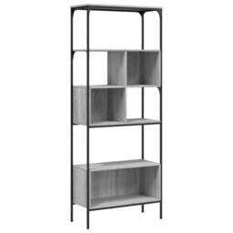 Berkfield Home Bookcase 5-Tier Grey Sonoma 76x33x188.5 cm Engineered Wood - thumbnail 1